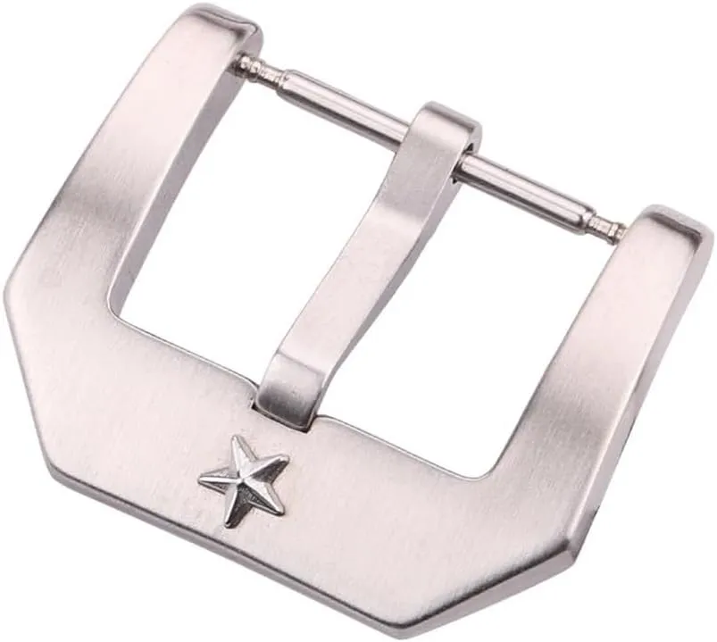 Solid Stainless Steel Silver Brushed Watch Strap Clasp wake inflammation homestead Metal Watch Accessories Pentagram Watch Band Buckle 22mm 