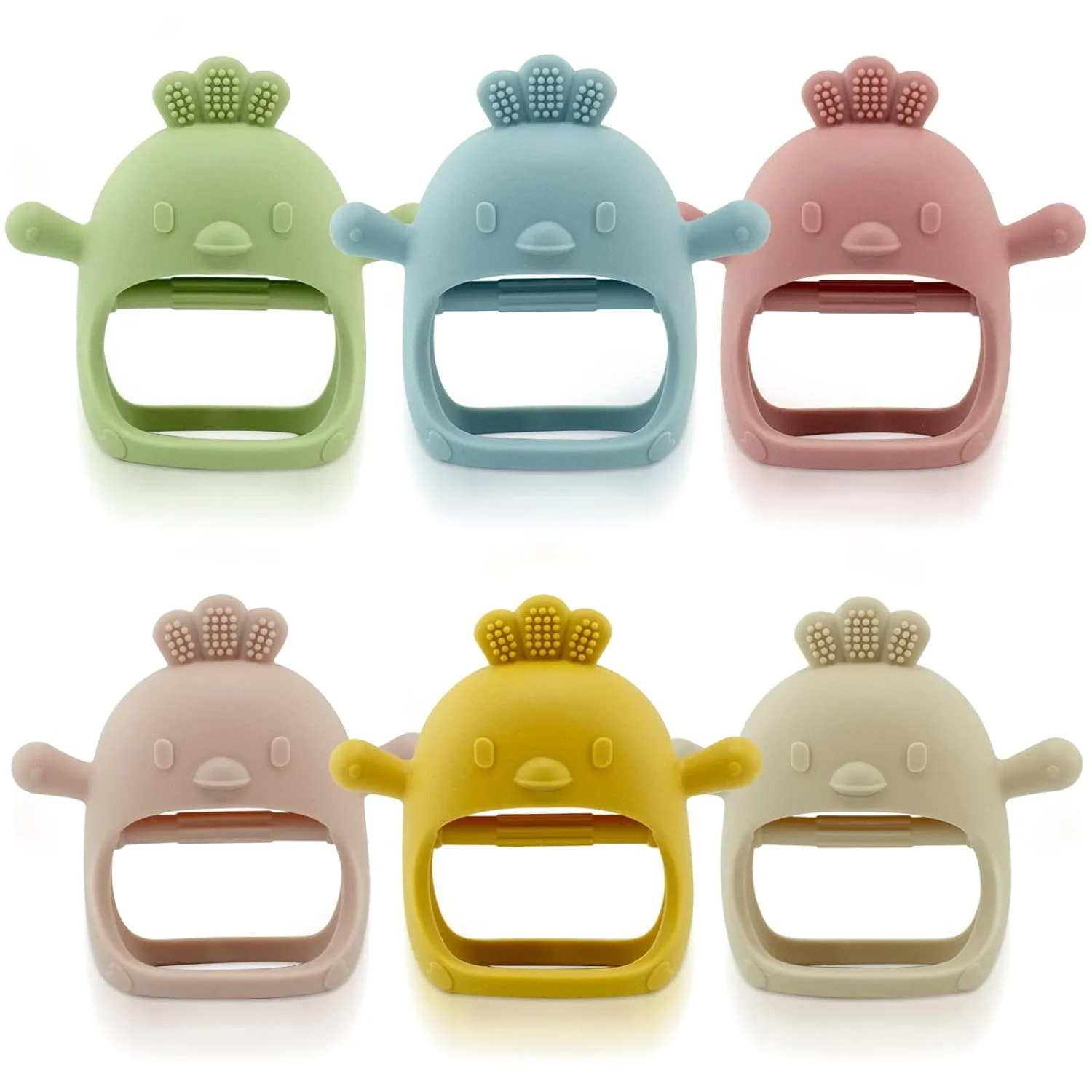 Soothing Pain Cute senior customer jewellery proliferate Safe Designs 6 Pcs Baby Teething Toys Silicone Teethers for Babies 0-6 Months No Drop Chew Toys Baby Hand Teethers for 