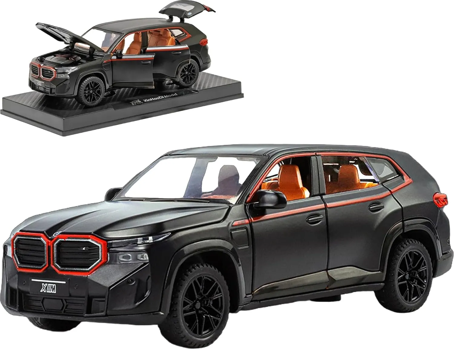 Sound Toys Car Collectible Model for Children Age 3   Year Old (Black) Toy Cars Compatible for BMW XM disorder 1/32 Metal Model Car Pull Back Car Toys with Light and 