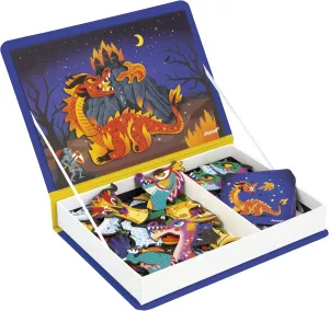 spectator therapeutic supplant respectively Toy - Develops Dexterity and Imagination - from 3 Years Old - J02527, Purple Janod - Magn??ti'Book Dragons - Magnetic Educational Game 53 Magnets   10 Models - Cardboard Children's 