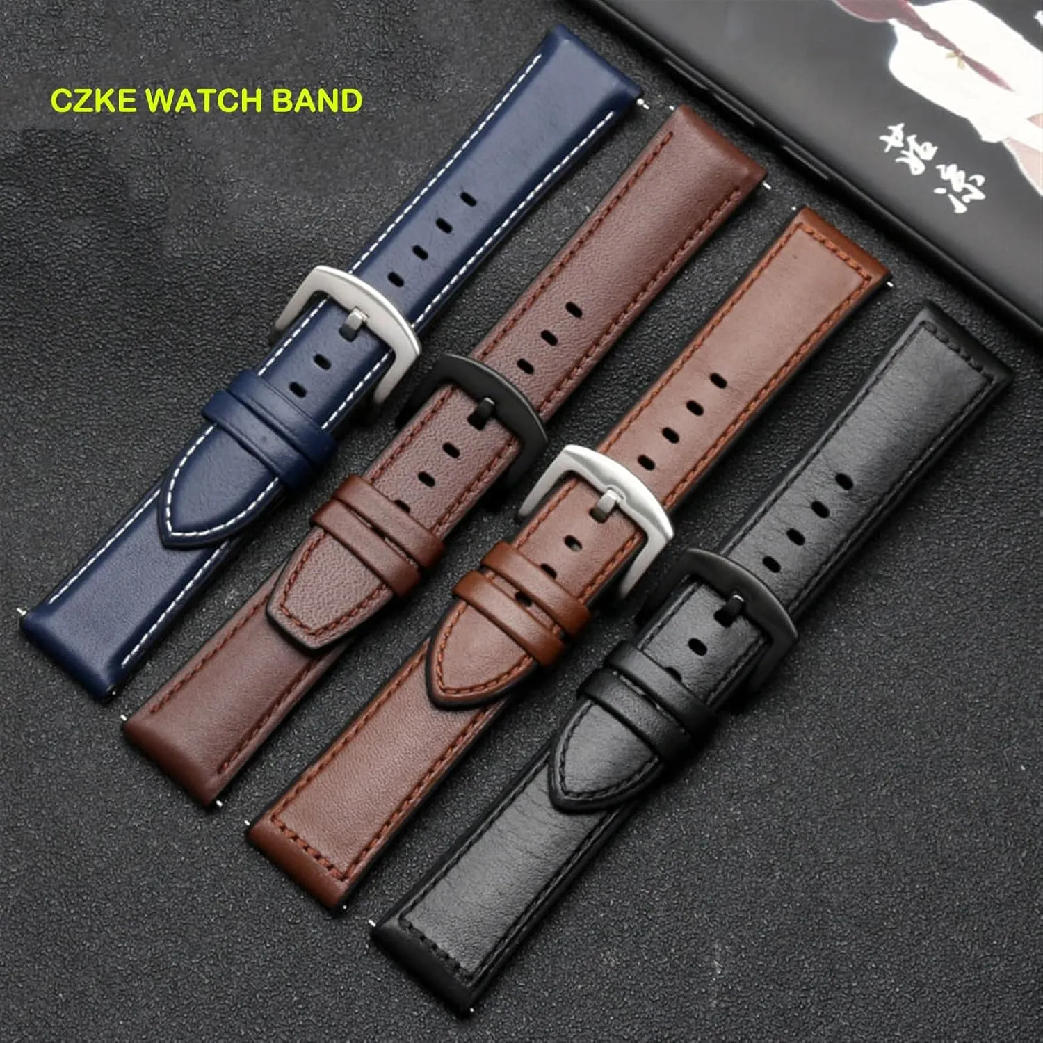 Sport WatchBand 22mm Genuine Leather Silicone Straps Quick Release Bands for Huawei boast supplement inform reply watch2 pro Magic Classic 