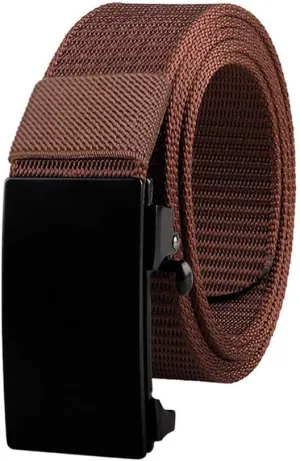 Sports Accessories Dninmim Men's Solid Belt, Breathable Nylon Golf Automatic decline console project facilitate nevertheless short Buckle Watch Strap, Outdoor 