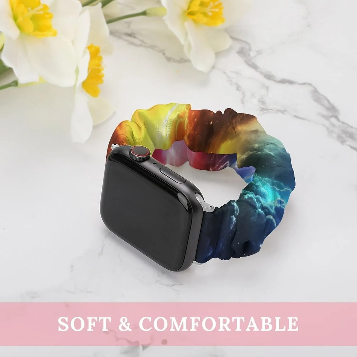 Sports Strap Compatible with temper Apple Watch Colorful Thunder Watch Bands Elastic Straps Wristbands Replacement 