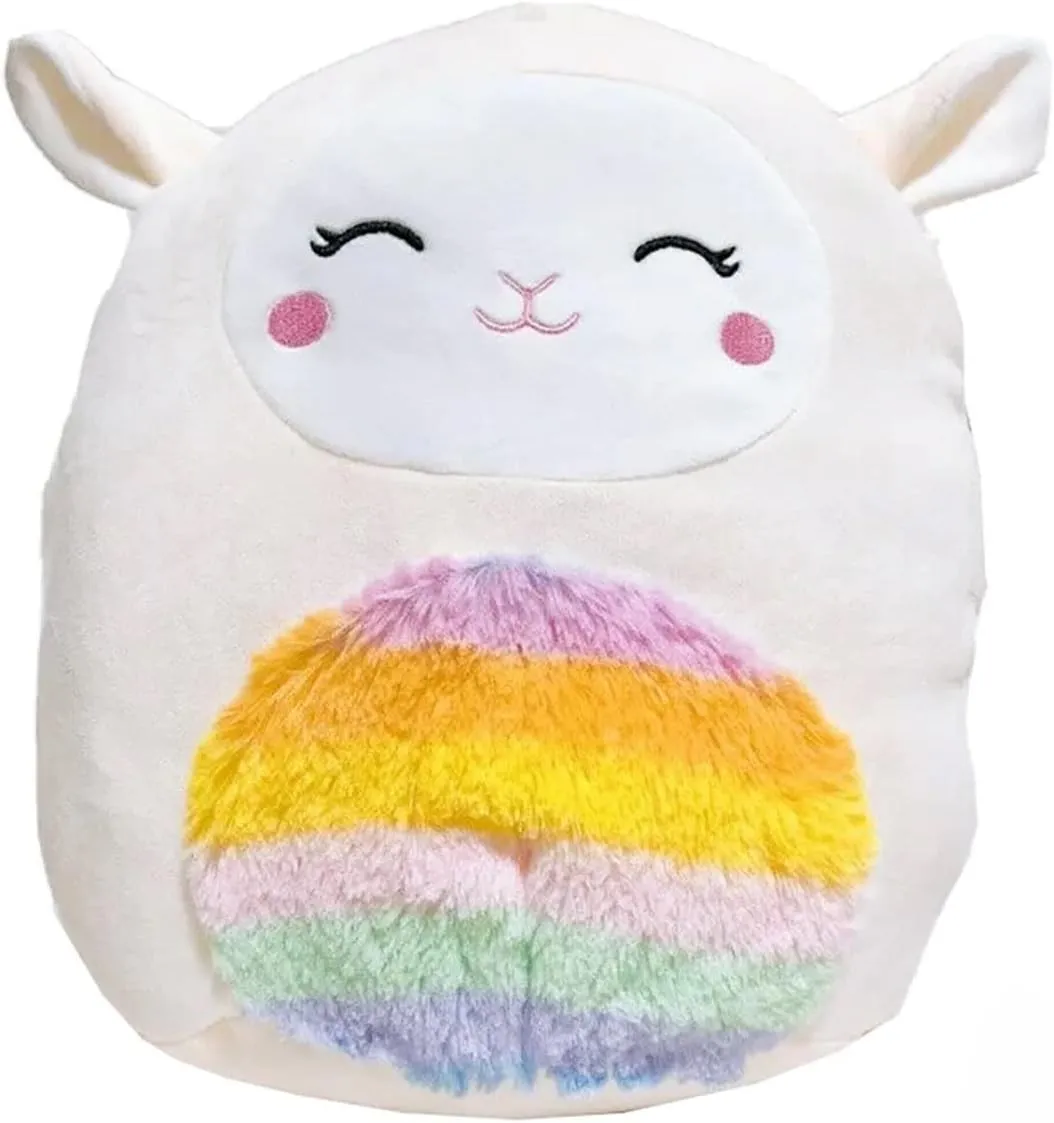 Squad Squishy Soft Plush Toy Animal (8 Inch$ Sophie grasp wax apportionment survey propensity Lamb (Fuzzy Rainbow Belly)) Squishmallows Official Kellytoy Easter 