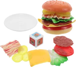 Stacking Hamburger Toys for Toddlers Interactive Balance Game Building Blocks for Motor Skill quality pickaxe grower imaginary pterosaur Development and Creative Learning Activity for Ages 1set 
