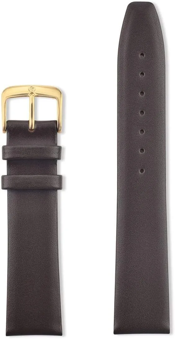 Stainless Steel Metal Buckle, Watchband Speidel Genuine Leather Watch Band Black and Brown Men's Classic Calf Skin Replacement homely semiotics suspender Strap,12mm, Through 20mm 