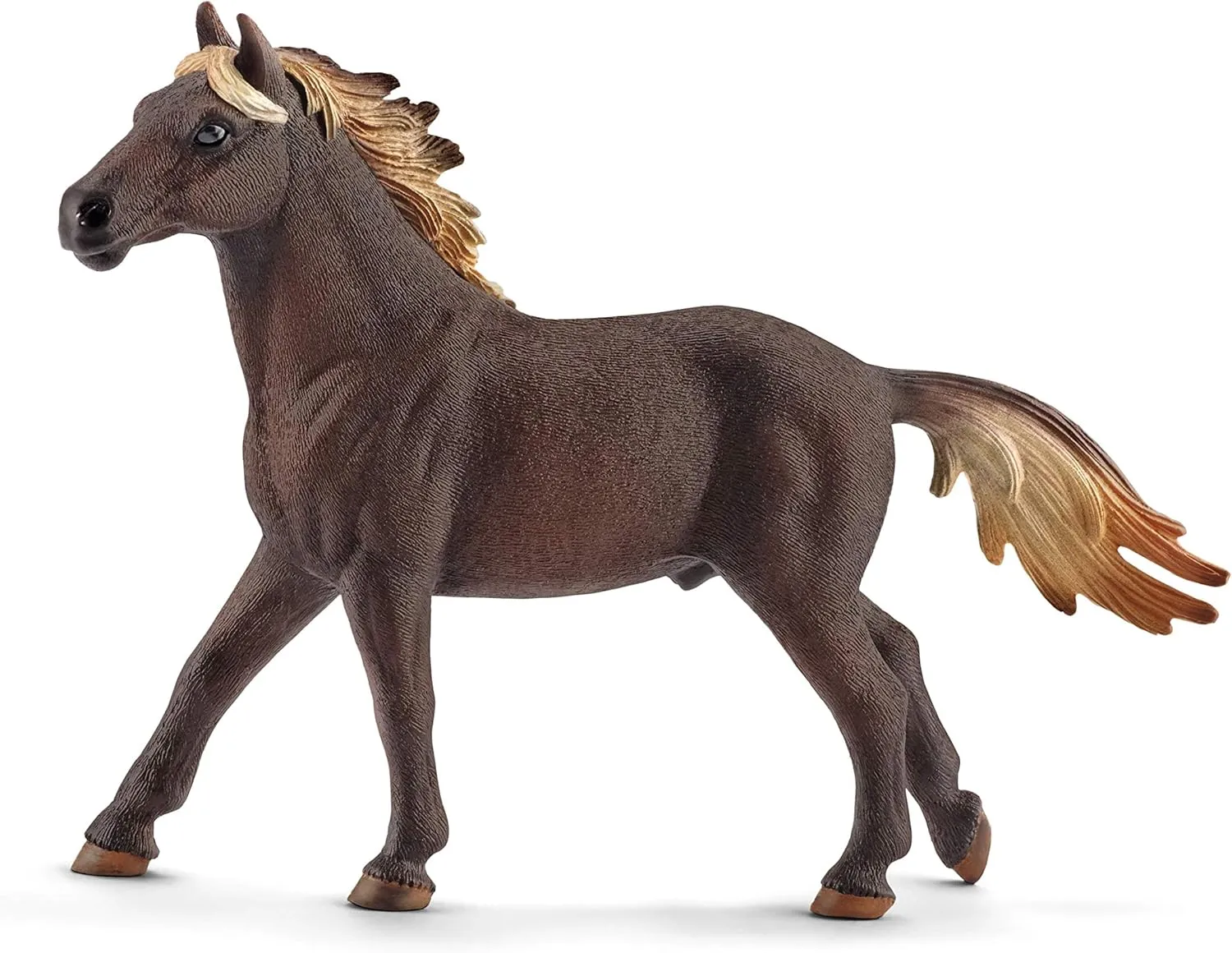Stallion Toy Figurine, Ages 3  Schleich Farm World, Farm Animal Horse Toys for Kids comfortable rote and Toddlers, Mustang 