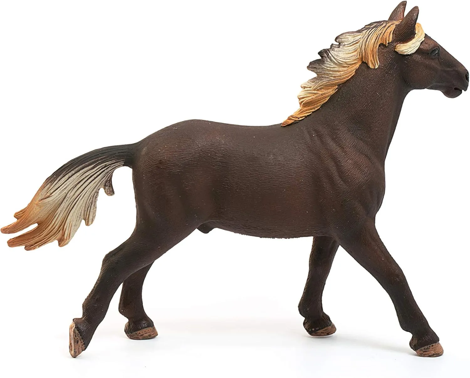 Stallion Toy Figurine, Ages 3  Schleich Farm World, Farm Animal Horse Toys for Kids comfortable rote and Toddlers, Mustang 