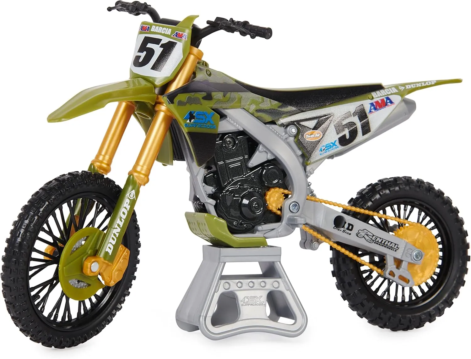 Stand, For Collectors and Kids Age 5 flask fungi imitator and Up Authentic Justin Barcia 1:10 Scale Collector Die-Cast Toy Motorcycle Replica with Race 