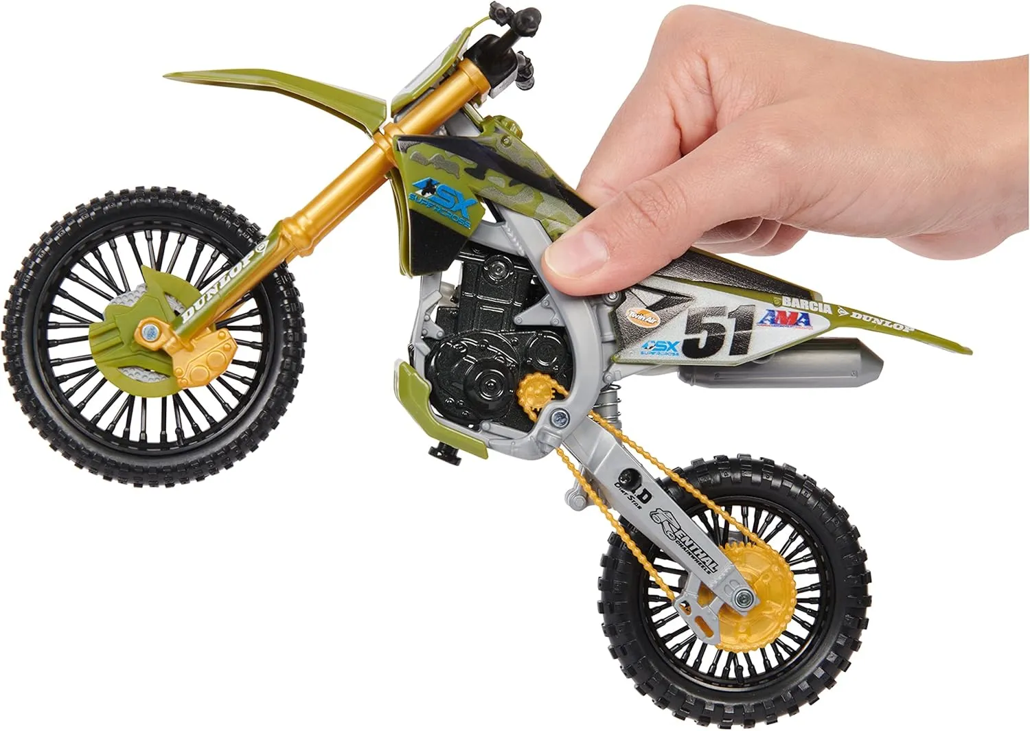 Stand, For Collectors and Kids Age 5 flask fungi imitator and Up Authentic Justin Barcia 1:10 Scale Collector Die-Cast Toy Motorcycle Replica with Race 