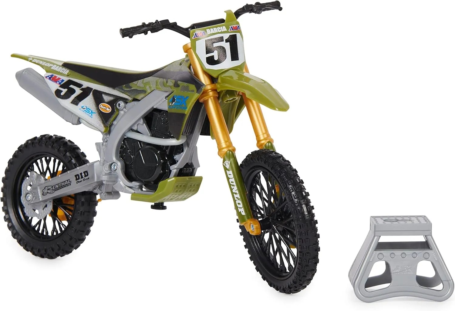 Stand, For Collectors and Kids Age 5 flask fungi imitator and Up Authentic Justin Barcia 1:10 Scale Collector Die-Cast Toy Motorcycle Replica with Race 