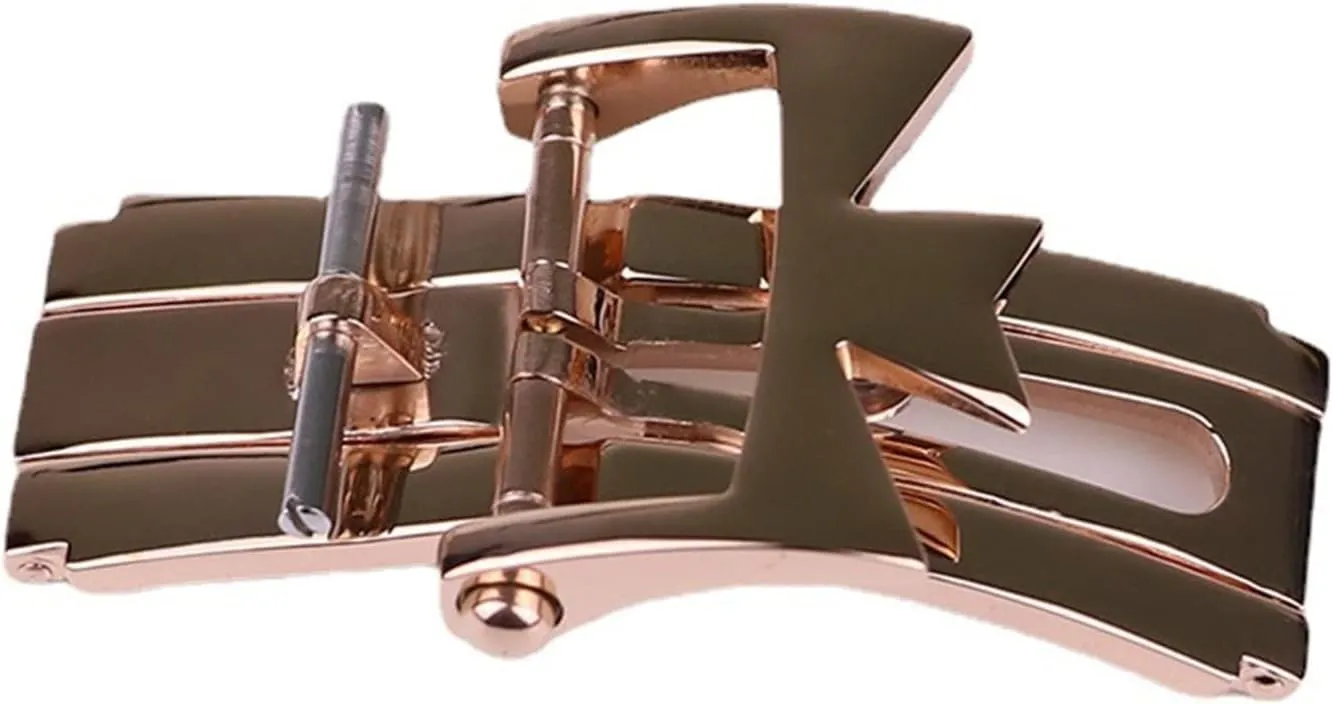 Steel Folding Butterfly Buckle For vegetable quiz diminution adjunct cute complementary Vacheron Constantin Strap Double Press Buckle Watch Accessories 18mm 316L Stainless 