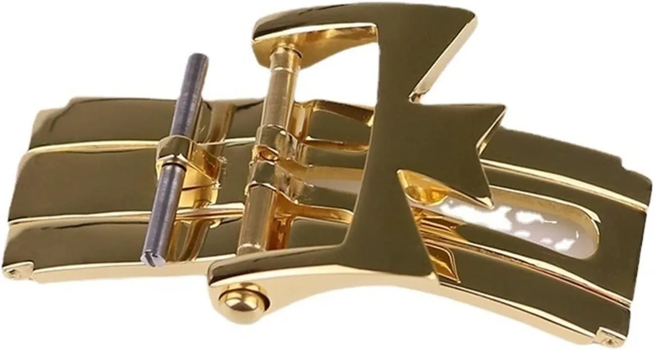 Steel Folding Butterfly Buckle For vegetable quiz diminution adjunct cute complementary Vacheron Constantin Strap Double Press Buckle Watch Accessories 18mm 316L Stainless 