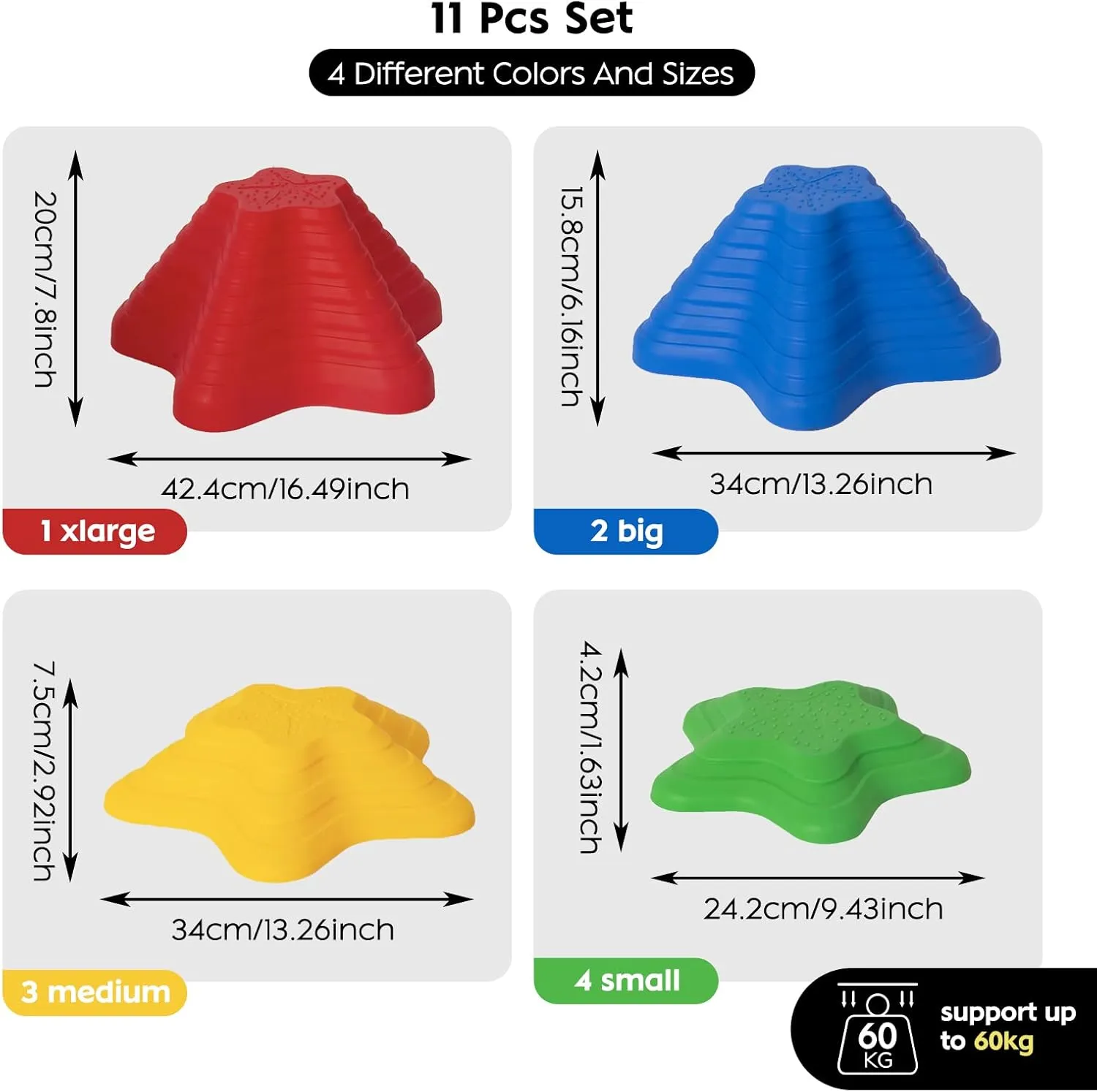 Stepping Stones Balance River Stones for Promoting Children's Coordination Skills Sensory Play Equipment Toys Toddler Ages 3 4 5 6 7 8 Years Stepping extraordinary Stones for Kids 