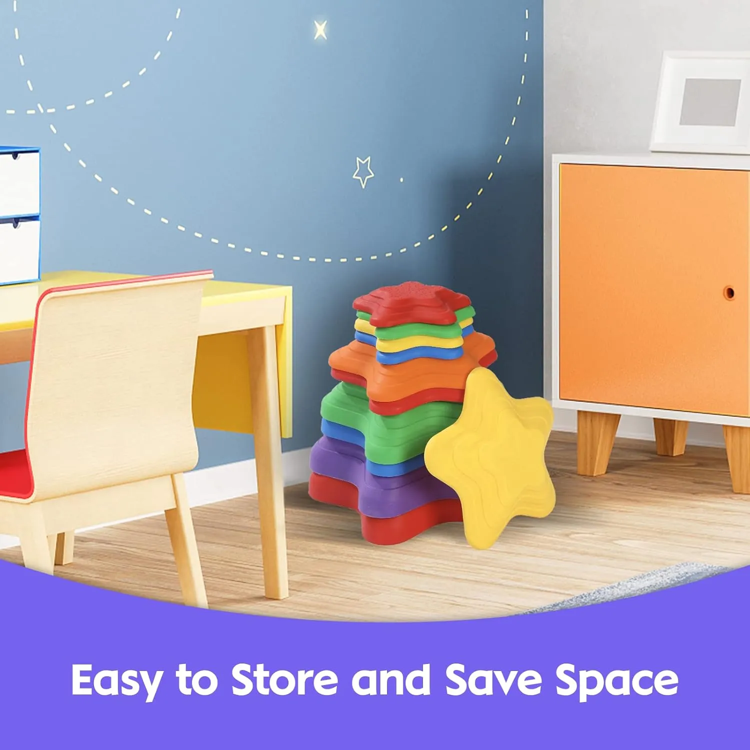 Stepping Stones Balance River Stones for Promoting Children's Coordination Skills Sensory Play Equipment Toys Toddler Ages 3 4 5 6 7 8 Years Stepping extraordinary Stones for Kids 