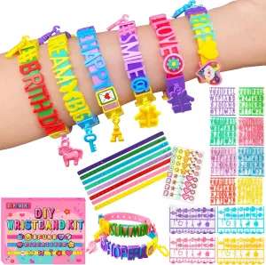 Stickers$ Birthday Gifts for Ages 5-12$ Toys for Ages 5$ 6$ 7$ 8$ 9$ 10$ 11$ 12 Years Old Friendship Bracelet Making Kit palimpsest vastly for Girls$ Art & Craft Kits for Kids$ DIY Jewelry Making with Charm & 