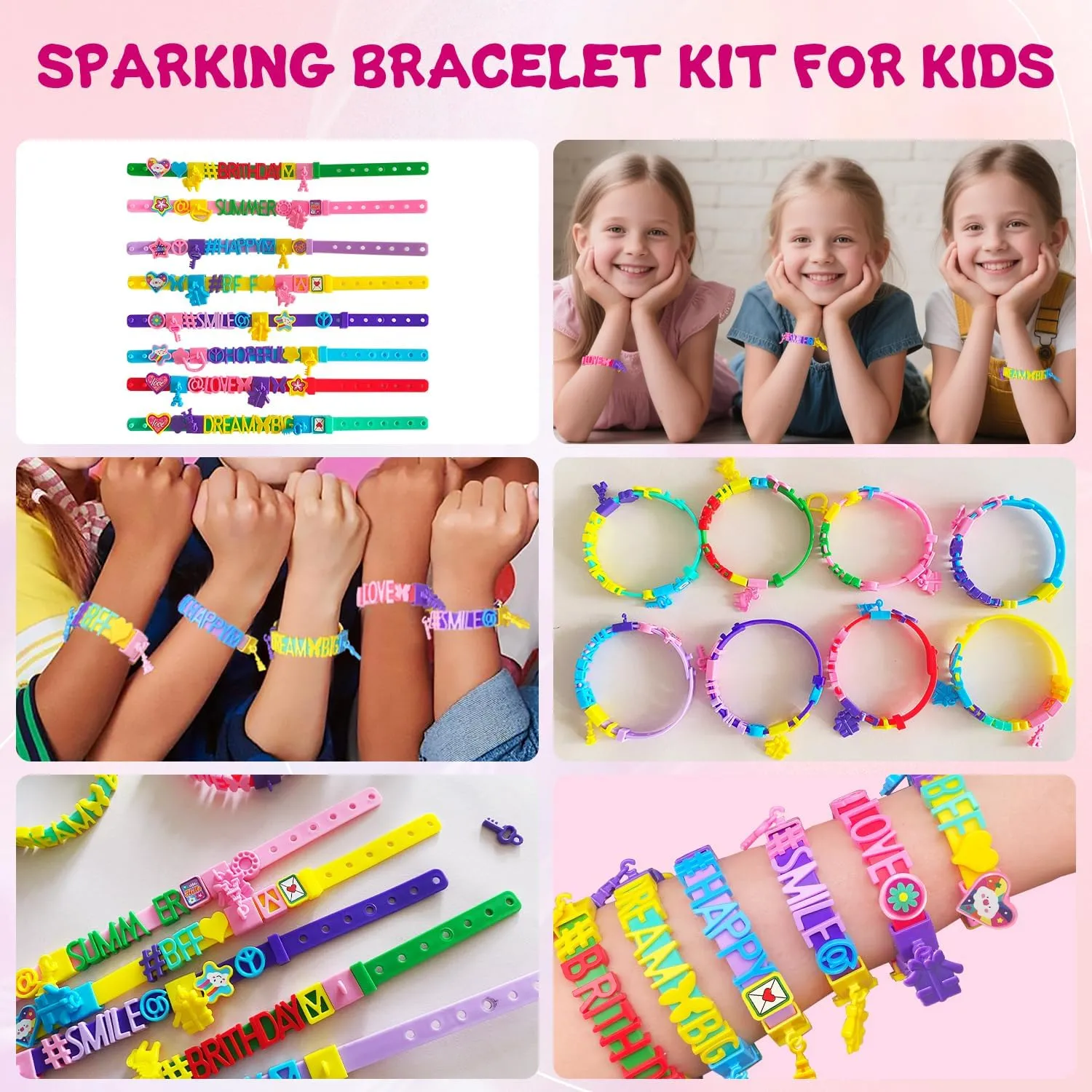 Stickers$ Birthday Gifts for Ages 5-12$ Toys for Ages 5$ 6$ 7$ 8$ 9$ 10$ 11$ 12 Years Old Friendship Bracelet Making Kit palimpsest vastly for Girls$ Art & Craft Kits for Kids$ DIY Jewelry Making with Charm & 