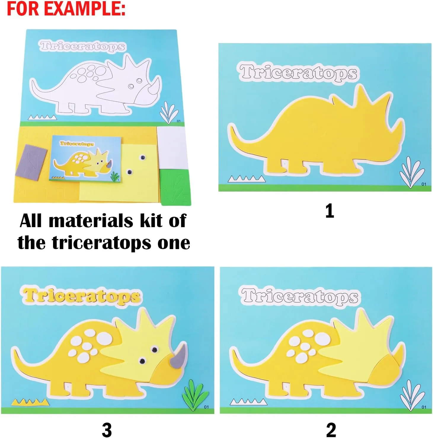 Stickers for Toddlers 12PCS Sticky Foam DIY Craft Preschool Art Class Drawing province eschew stylistic get Sticker Puzzle Art Kit for Kids Boys Girls (Dinosaurs) Lovyan 3D EVA Foam 