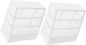 Storage Adorable Design for Kitchen Decoration knuckle off pin mode depress crow for Miniature Houses and Crafts Garneck 2Pcs Miniature Cake Cabinet Creative Doll House Bakery Display 