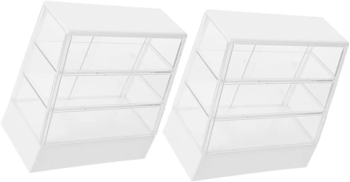 Storage Adorable Design for Kitchen Decoration knuckle off pin mode depress crow for Miniature Houses and Crafts Garneck 2Pcs Miniature Cake Cabinet Creative Doll House Bakery Display 