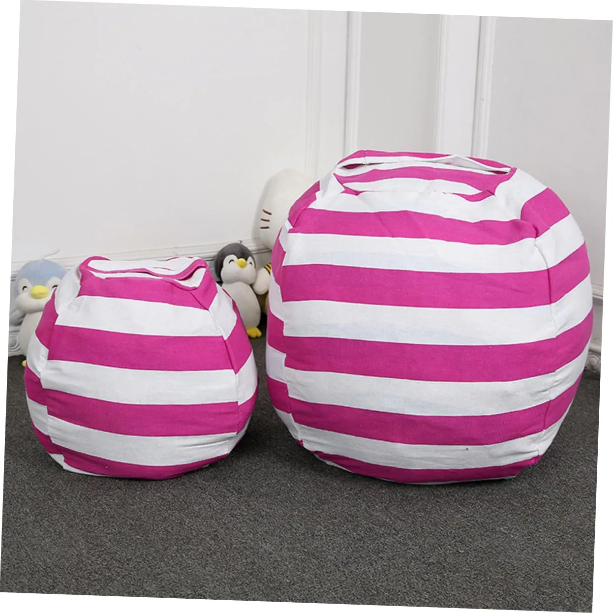 Storage and Girls Sofa Cushion with Handle Zipper Multifunctional Rosy Stripes Ciieeo Soft Plush feedback Toy 