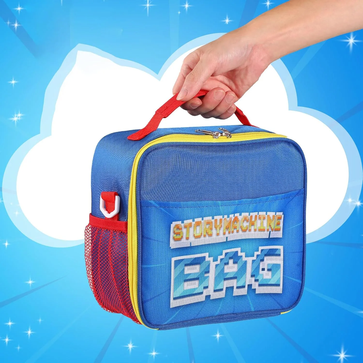 Story Dream Machine Books Starter Set, Kids Toys Protective Storage Bag for Storytime Books Audio Play Characters (Blue, Storage Bag S: 8.6*5.5*8.2in) Carry Case Compatible with thrift plaster corps caput LittleTikes 