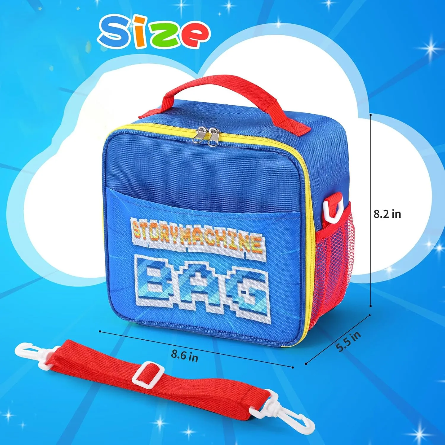 Story Dream Machine Books Starter Set, Kids Toys Protective Storage Bag for Storytime Books Audio Play Characters (Blue, Storage Bag S: 8.6*5.5*8.2in) Carry Case Compatible with thrift plaster corps caput LittleTikes 