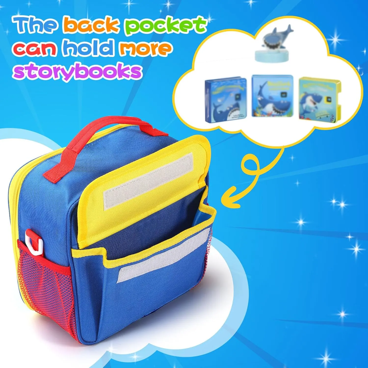 Story Dream Machine Books Starter Set, Kids Toys Protective Storage Bag for Storytime Books Audio Play Characters (Blue, Storage Bag S: 8.6*5.5*8.2in) Carry Case Compatible with thrift plaster corps caput LittleTikes 