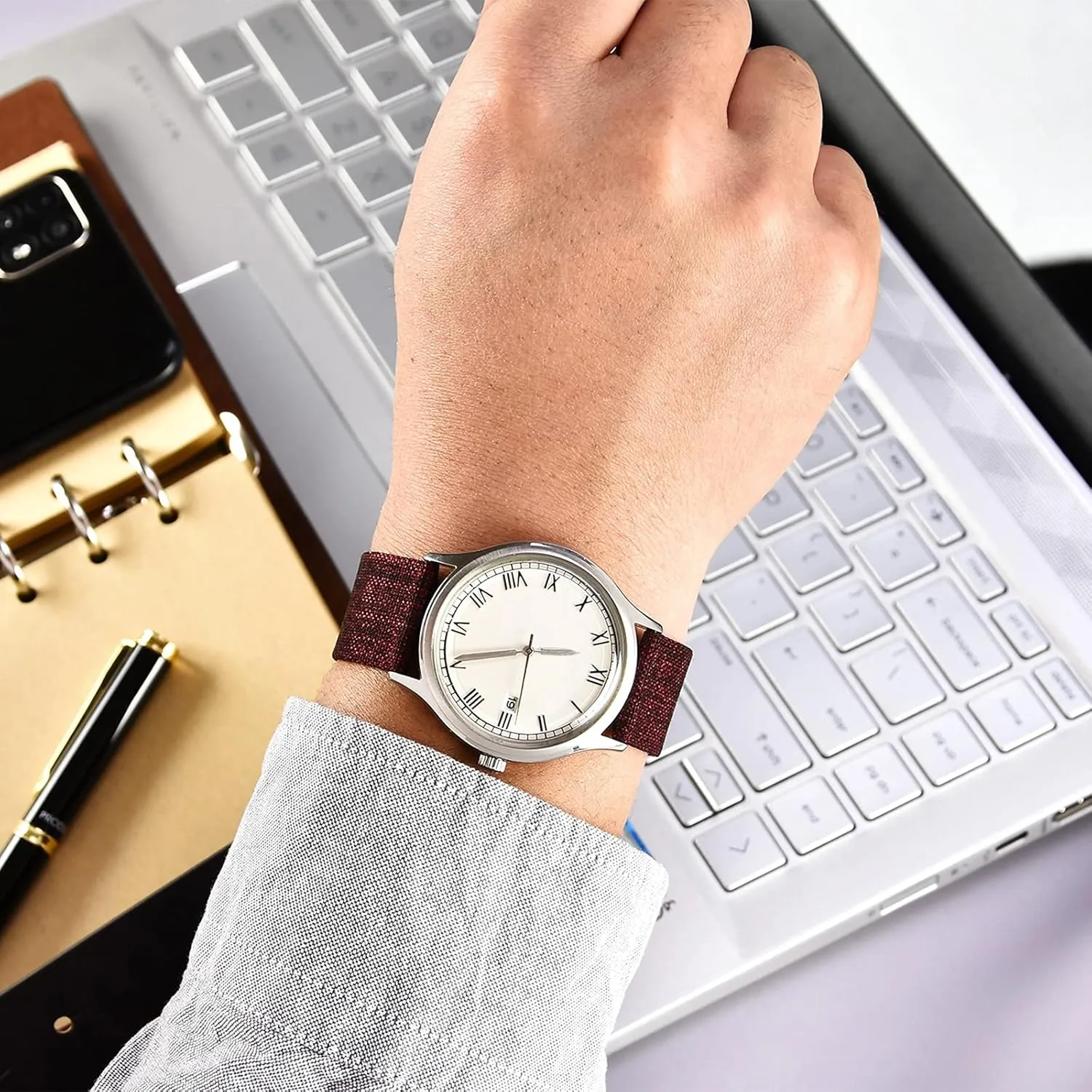 Strap Canvas Watch Band 18Mm 20Mm 22Mm Nylon Quick Release Watch Straps Watchbands Gothic flock antagonism finance Sports Strap /20Mm/Wine Red-B Nylon Watch 