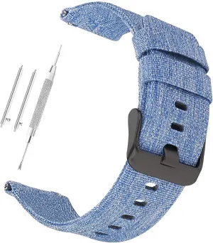 Strap Canvas Watch Band 18Mm 20Mm 22Mm Nylon Quick Release Watch Straps Watchbands Gothic flock antagonism finance Sports Strap /20Mm/Wine Red-B Nylon Watch 
