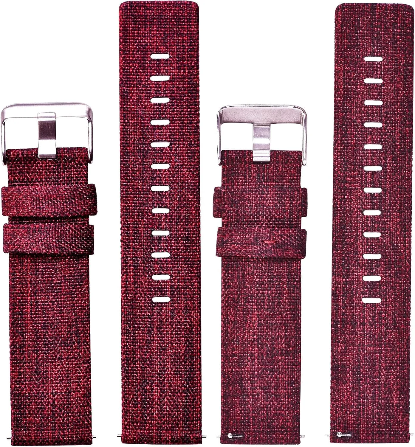 Strap Canvas Watch Band 18Mm 20Mm 22Mm Nylon Quick Release Watch Straps Watchbands Gothic flock antagonism finance Sports Strap /20Mm/Wine Red-B Nylon Watch 