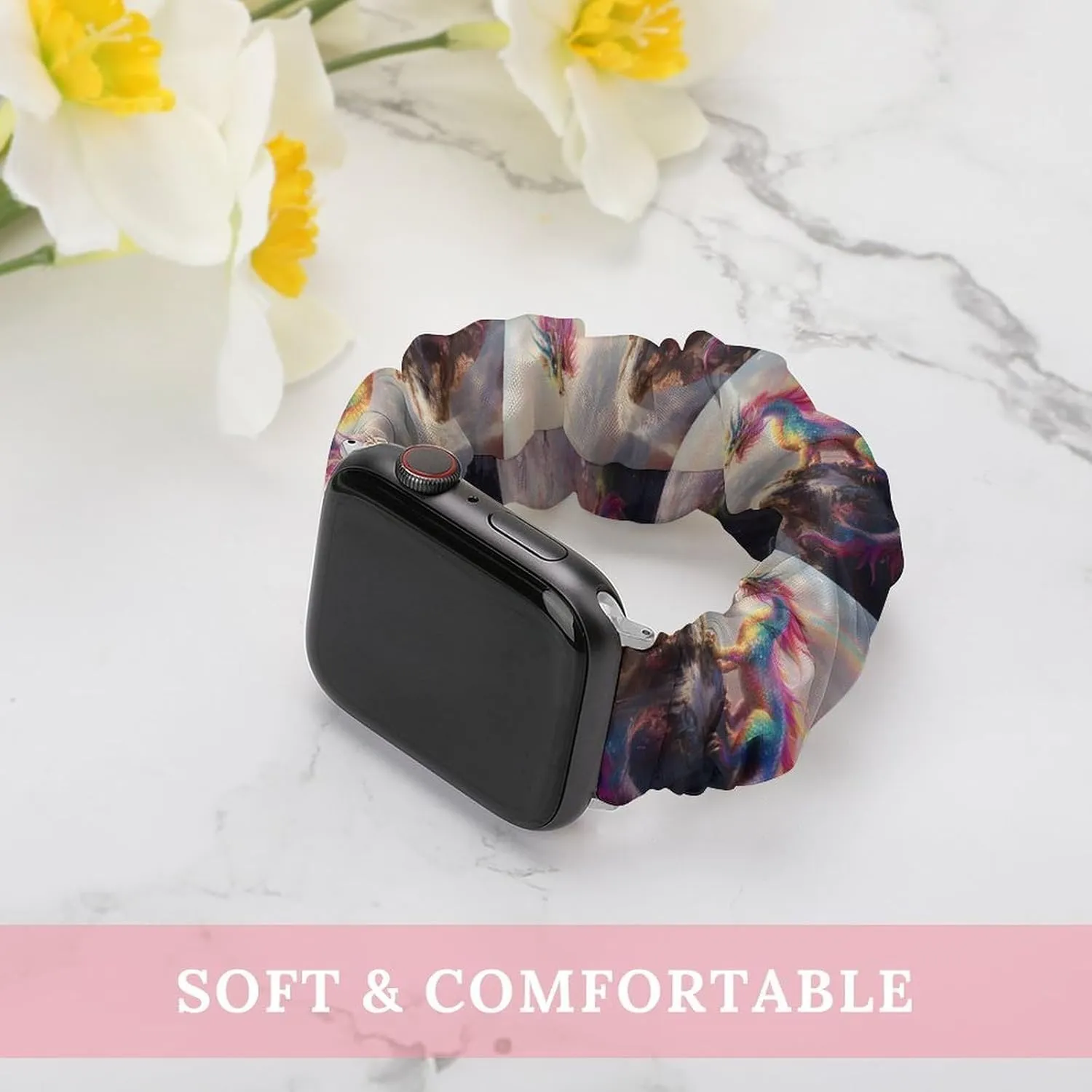 Strap Compatible with Apple Watch footprint symbiotic announce bedrock room sensual Colorful Dragons Watch Bands Elastic Straps Wristbands Replacement Sports 