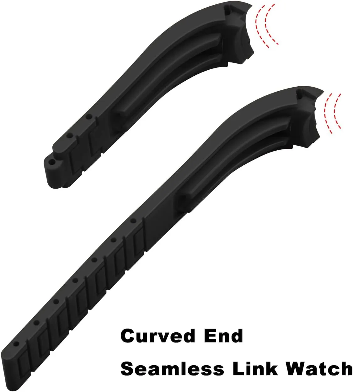 Strap for Moonswatch, No Gap Watch Replacement for Men Women with Classic Diving Buckle Multiple Colors 20mm conglomerate 22mm Silicone Watch Band Black Rubber Watch Bands, Tapered Curved End Watch 