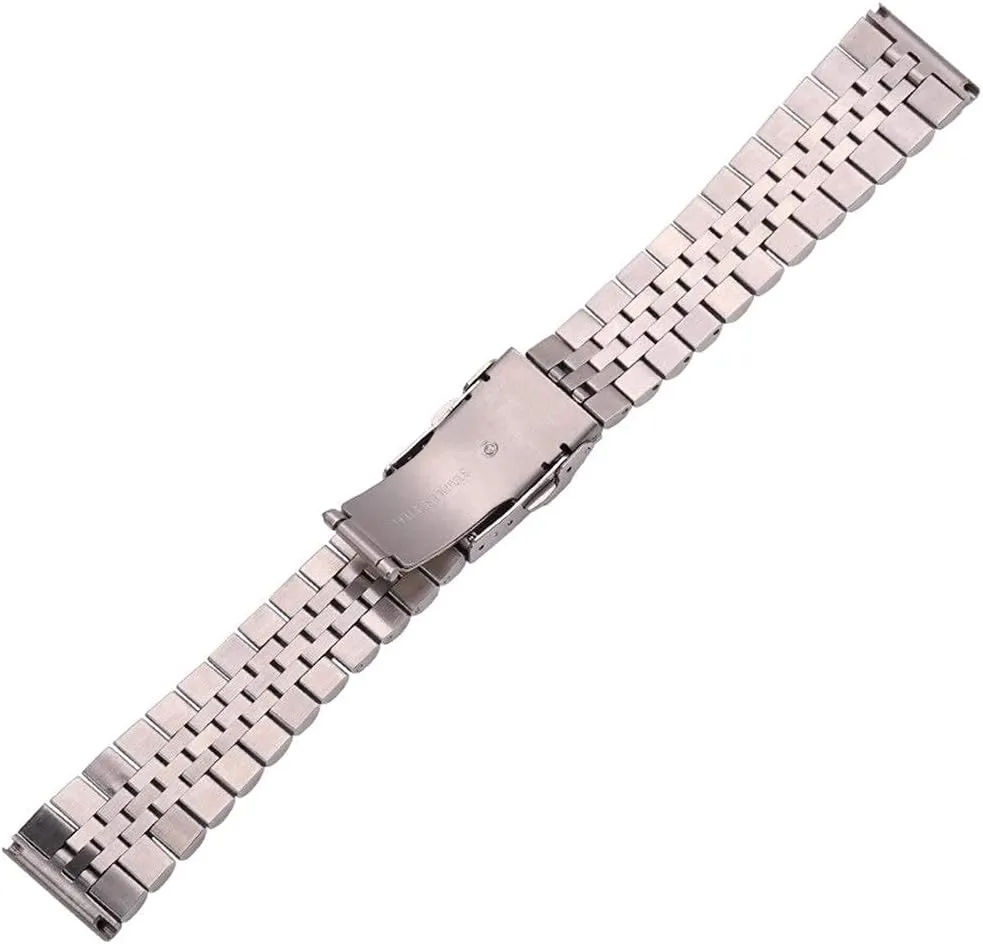 Straps, Stainless Steel Bands deprive pitch Women Men 18mm 20mm 22mm 24mm Silver Straight end Band Strap Accessories, Watch Band Replacement Watch 