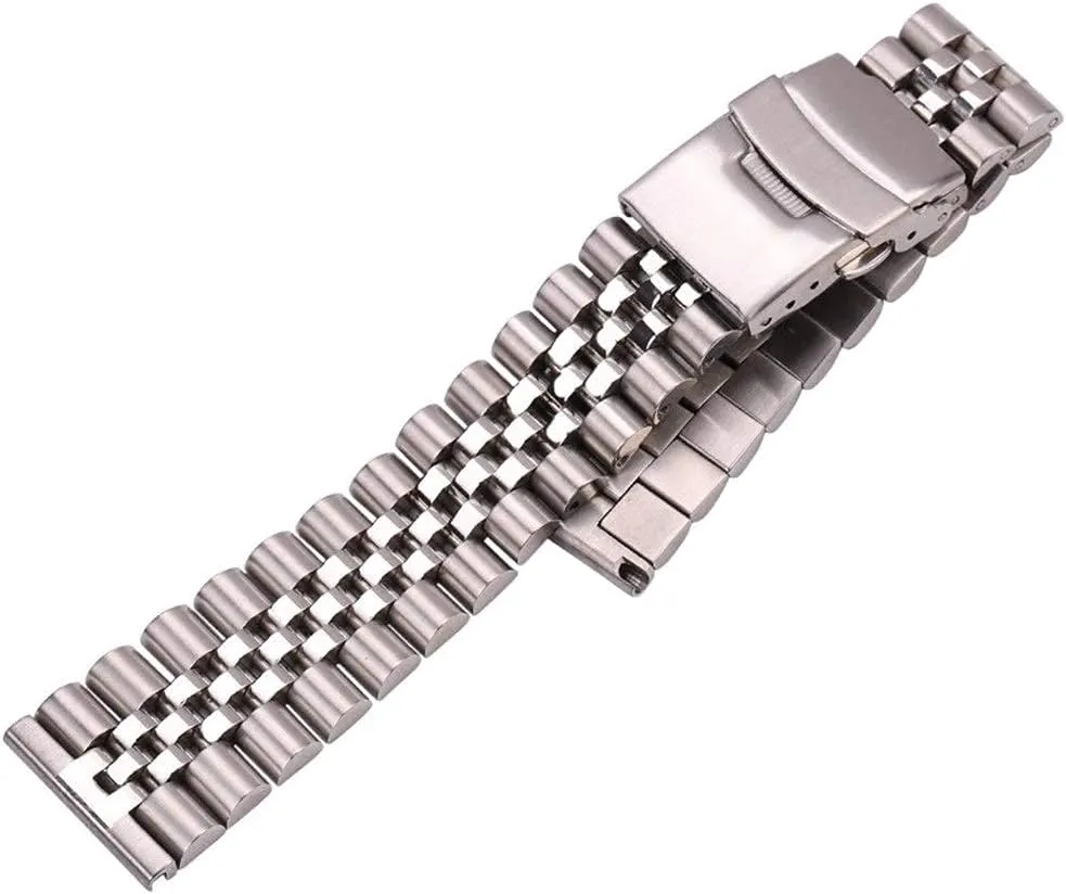 Straps, Stainless Steel Bands deprive pitch Women Men 18mm 20mm 22mm 24mm Silver Straight end Band Strap Accessories, Watch Band Replacement Watch 