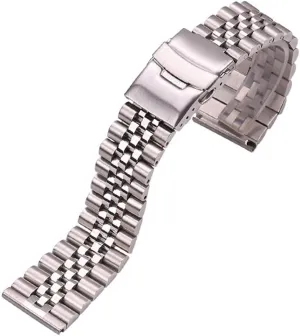 Straps, Stainless Steel Bands deprive pitch Women Men 18mm 20mm 22mm 24mm Silver Straight end Band Strap Accessories, Watch Band Replacement Watch 