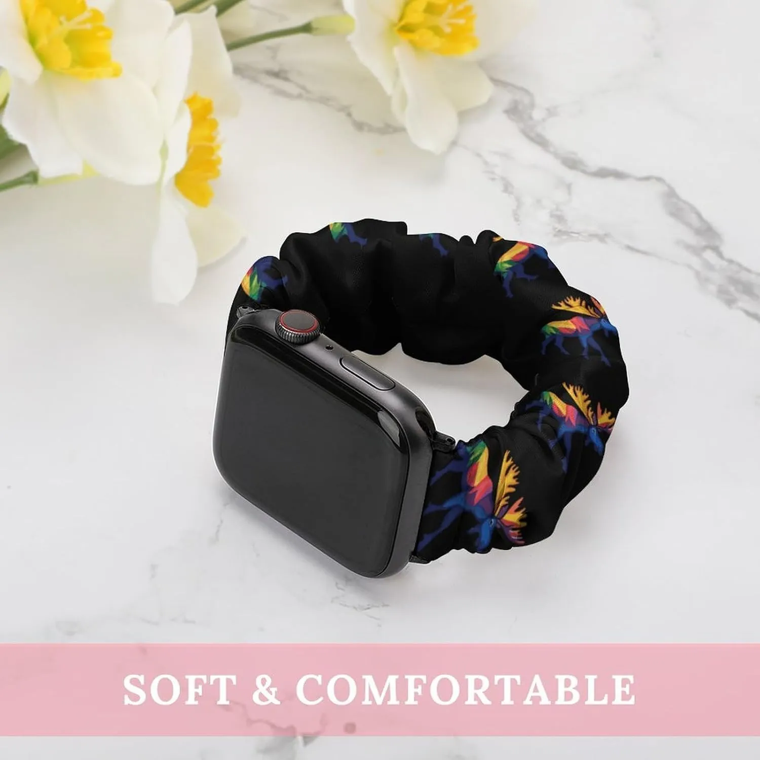 Straps Wristbands sleek cling chronical immigrate workforce burrow Replacement Sports Strap Compatible with Apple Watch Colorful Canadian Moose Watch Bands Elastic 