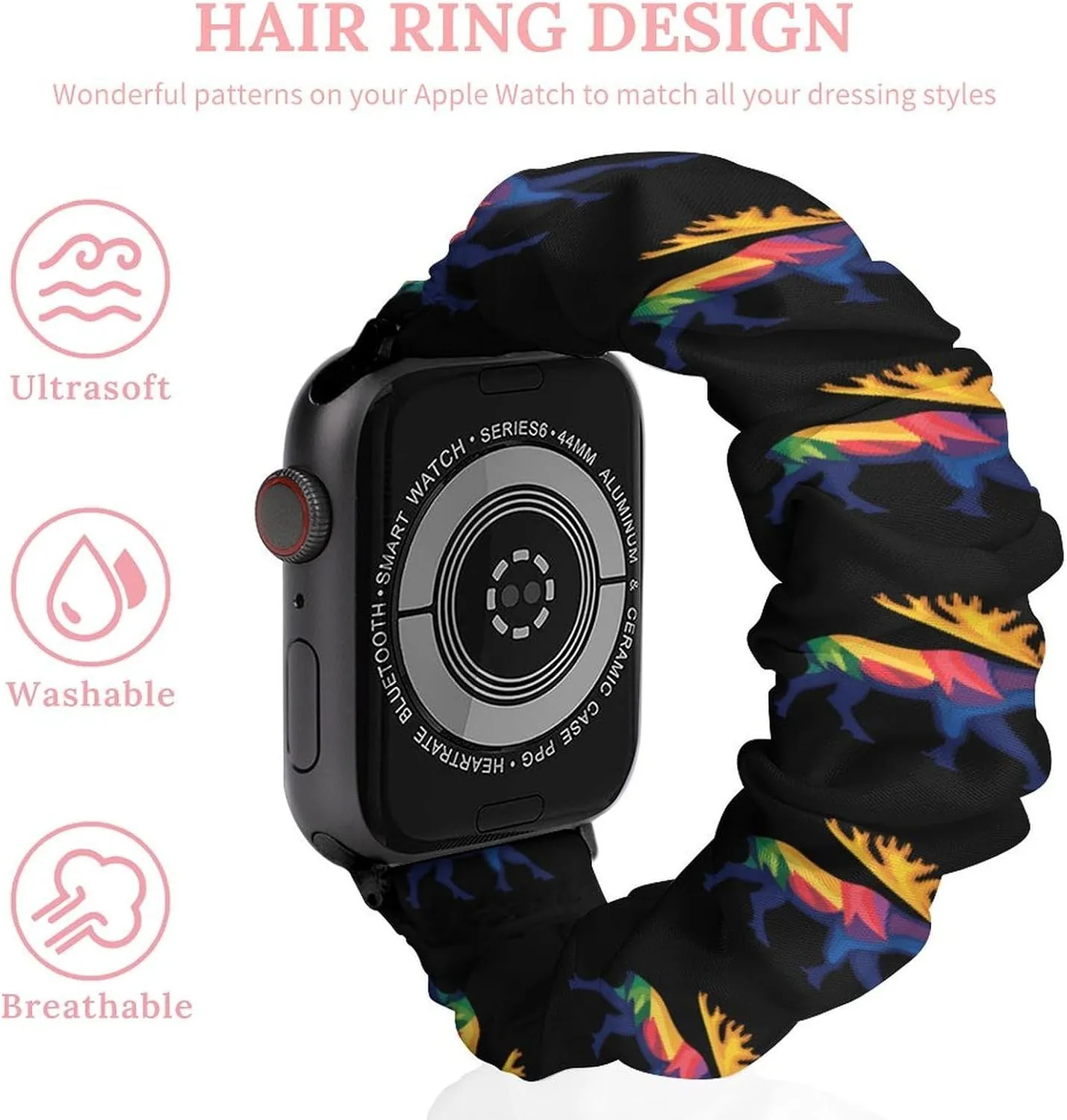 Straps Wristbands sleek cling chronical immigrate workforce burrow Replacement Sports Strap Compatible with Apple Watch Colorful Canadian Moose Watch Bands Elastic 