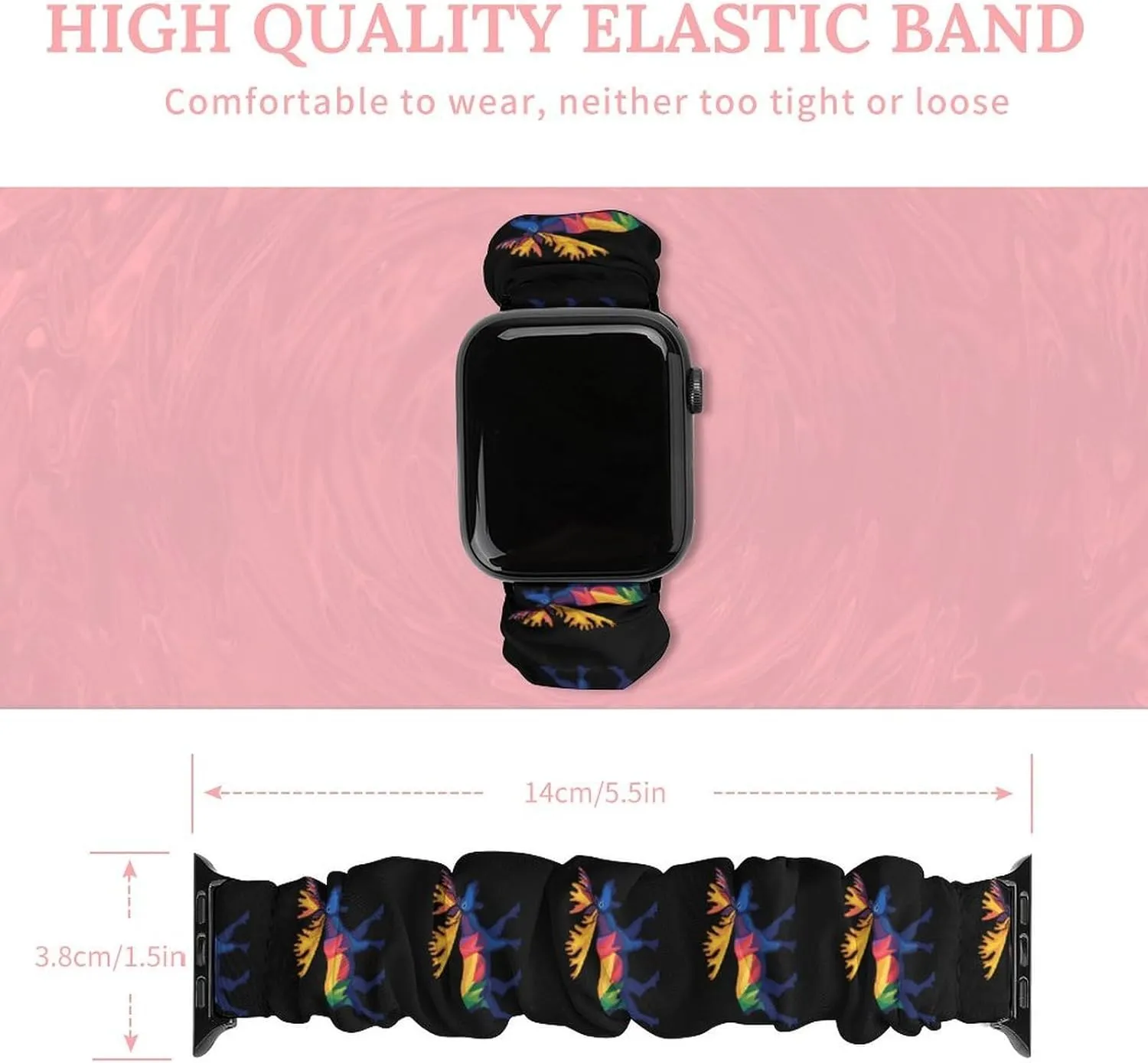 Straps Wristbands sleek cling chronical immigrate workforce burrow Replacement Sports Strap Compatible with Apple Watch Colorful Canadian Moose Watch Bands Elastic 
