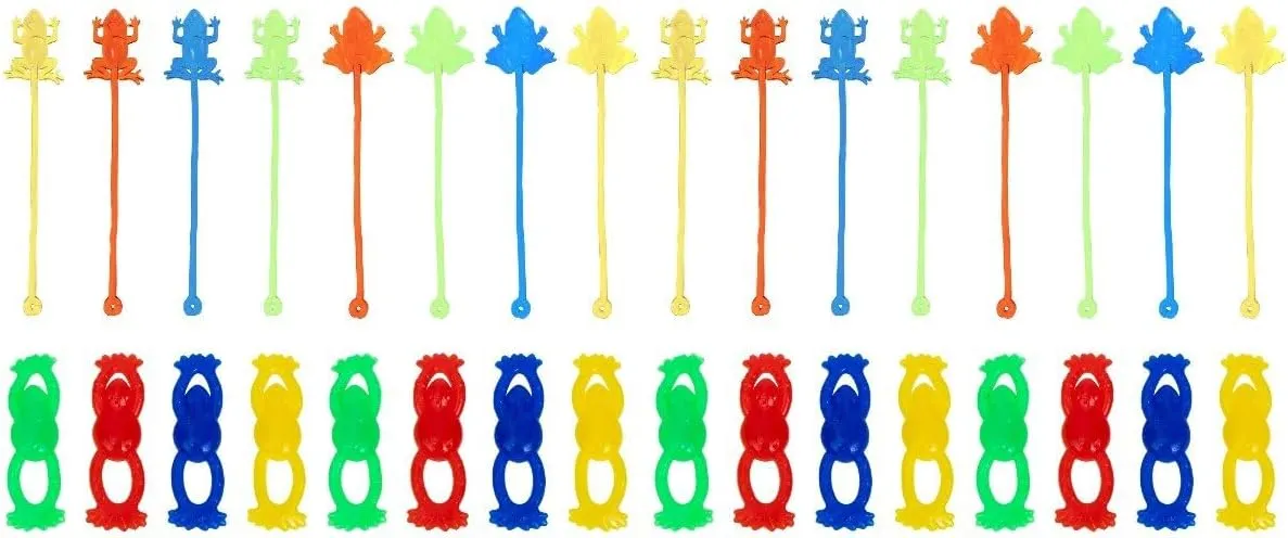 Stretchy recede Sticky Toys Novelty Frog-Shaped Finger Toys Relief Toy 80 PCS 