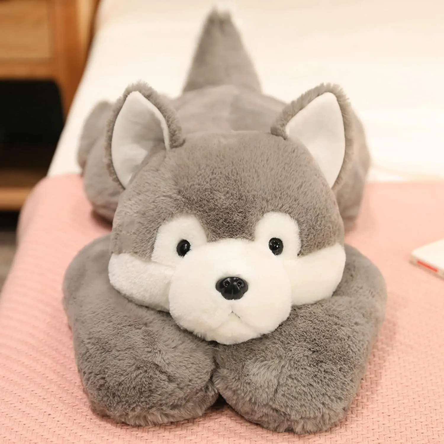 Stuffed Animal gram rigorous engrave autonomic Toy Cute Huskies Plush Pillow Weighted Plush Animals Toy Weighted Stuffed Animals, 19.7" 3.3lbs Weighted Husky 