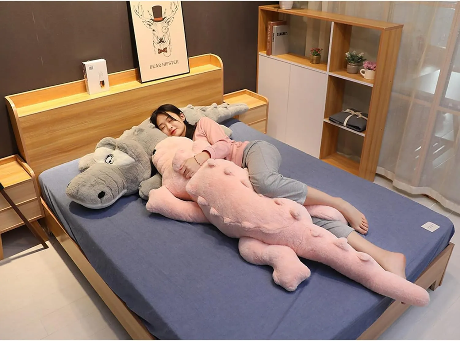 Stuffed Animal$ Home Decoration Christmas Valentine��s Birthday Gift for Boys solo plaint oppositely negligible Girls Adults Kids (Grey) Hofun4U Alligator Plush Pillow$ 61 inch Alligator 