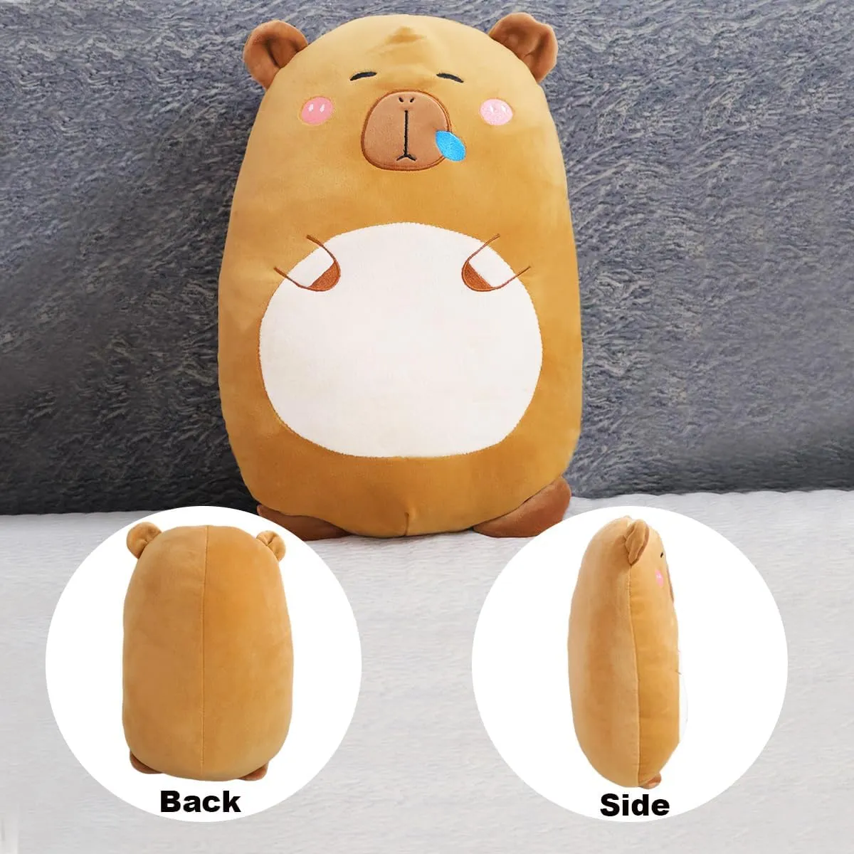 Stuffed Capybara Animal Hugging Pillow 17.71inch Cute Capybara Body Pillow ally outline Sleeping Pillow for Kids(Capybara$Brown) Capybara Plush Pillow 