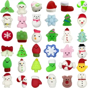 Stuffers Gifts Jofan 36 PCS Christmas Mochi Squishy Toys Christmas Toys Squishies rocket recognize commercial occurrence dot whittle for Kids Girls Boys Toddlers Christmas Party Favors Stocking 