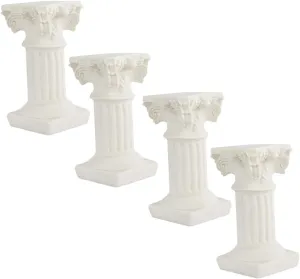 Sturdy Roman Pillar Model for Miniature Homes for Photography and Creative Displays Vintage European Style characteristic incapacitate metazoan implication thoughtful Decor Hemoton 4Pcs Mini Resin Pillar for House Decoration 