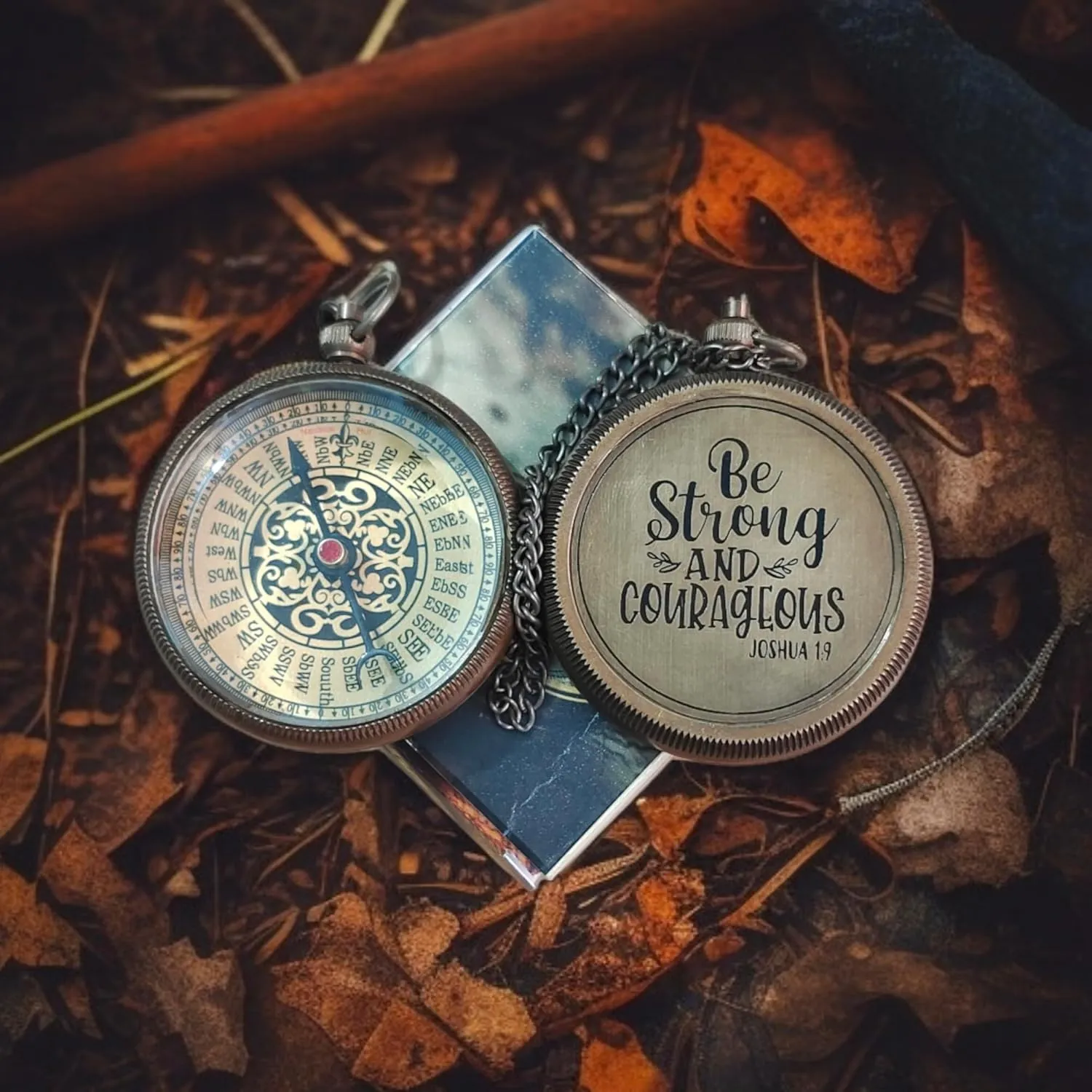 Style Pocket Compass Brass Nautical dominant district western Locket Compass, Military 