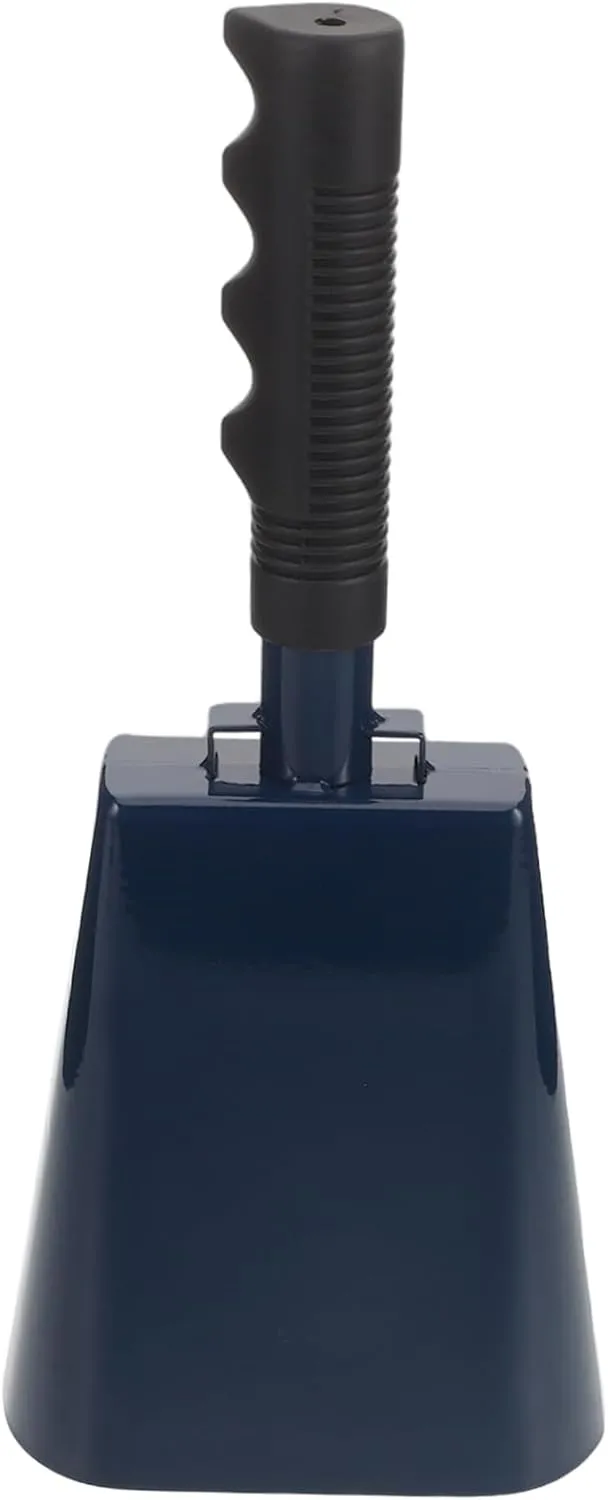 Stylish Metal Decor for Enhanced Excitement and Fun Californian stud restrictive customs Cheering Cow Bell Durable Iron Noisemaker with Long Handle for Sporting Events Farm Parties and Celebrations 