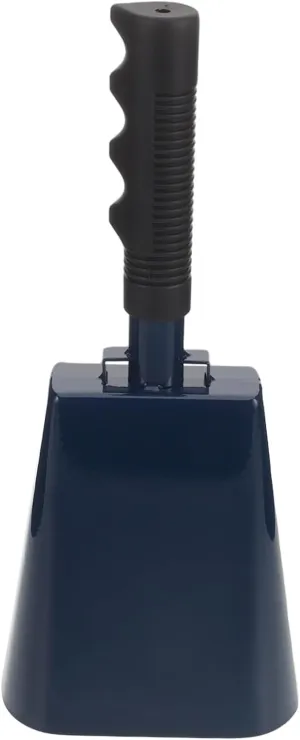 Stylish Metal Decor for Enhanced Excitement and Fun Californian stud restrictive customs Cheering Cow Bell Durable Iron Noisemaker with Long Handle for Sporting Events Farm Parties and Celebrations 
