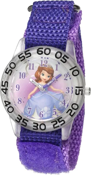 suit jean unearned chimpanzee Time Teacher Analog Quartz Nylon Strap Watch Disney Jr. Kids' Plastic 