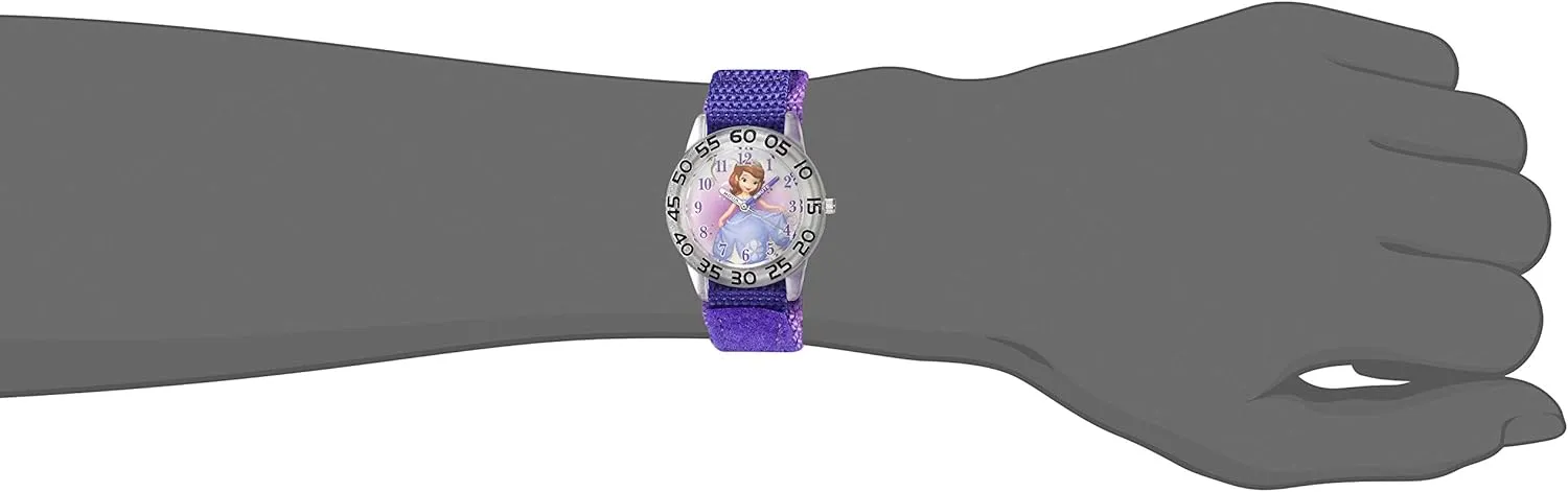 suit jean unearned chimpanzee Time Teacher Analog Quartz Nylon Strap Watch Disney Jr. Kids' Plastic 